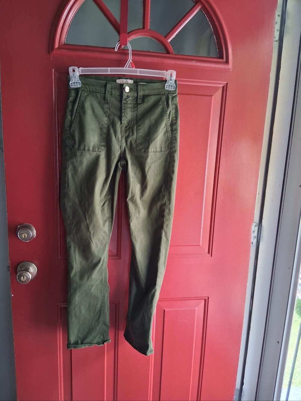 For All Mankind Olive Green Casual Cotton Pants